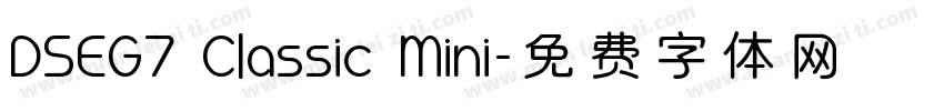 DSEG7 Classic Mini字体转换